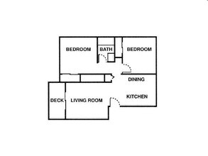 2 Bedroom 1 Bath E204 floor plan